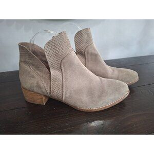 EUC Seyhelles Gray Suede Ankle Zip Booties/Sz. 8.5